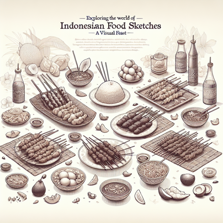 Exploring the World of Indonesian Food Sketches: A Visual Feast for
